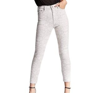 Aritzia Denim Forum Lola High Rise Crop Jeans in Snake Print Size 24